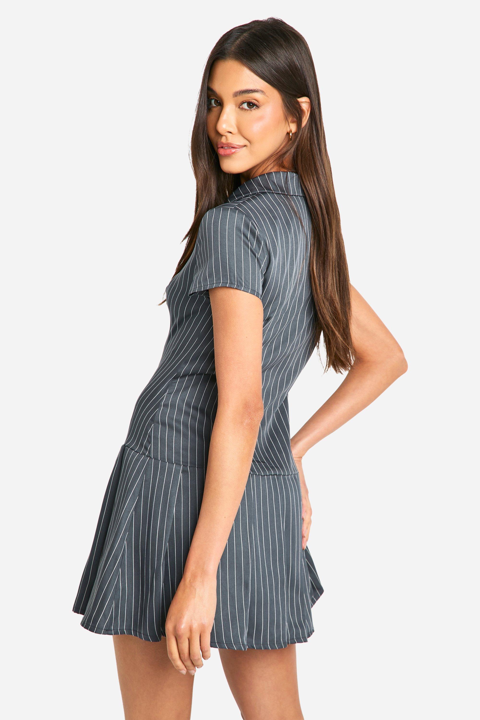 Zip Box Pleat Mini Dress | boohoo